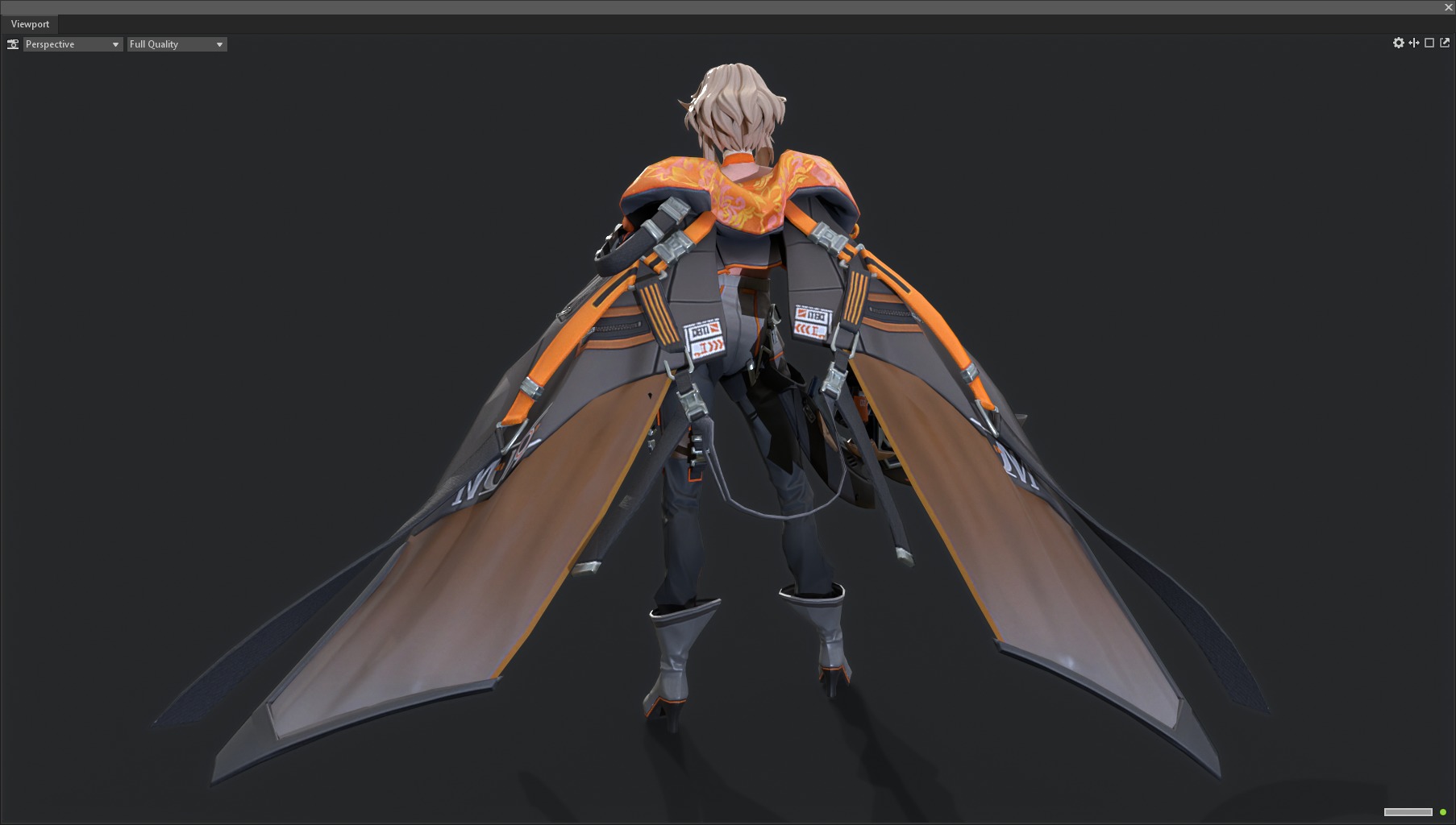 Female warrior 3D model_5