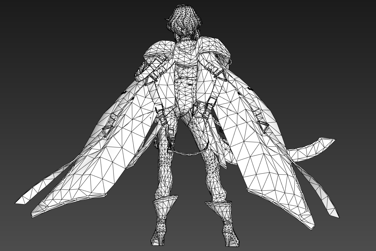 Female warrior 3D model_12