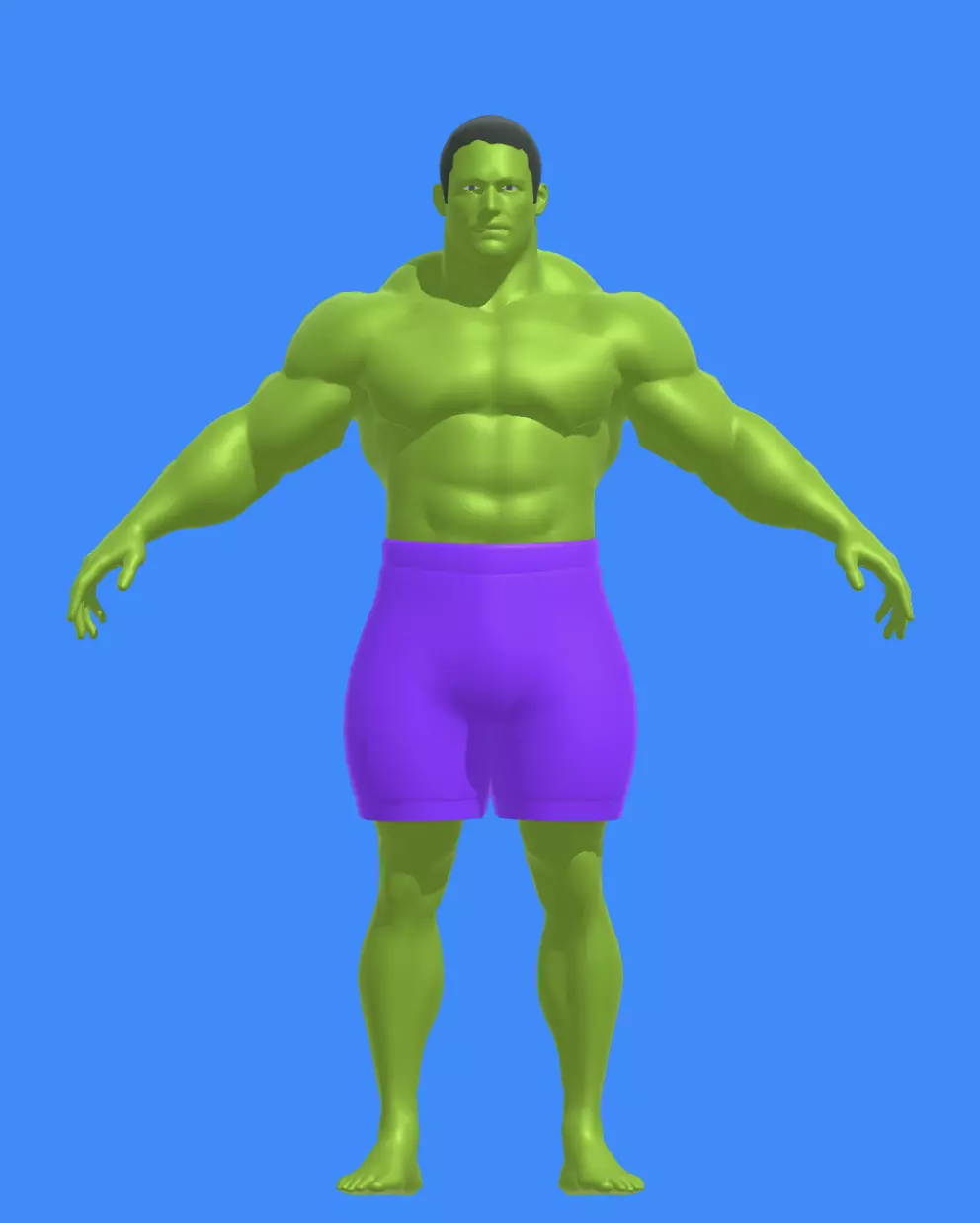 Hulk Character  3D model_0