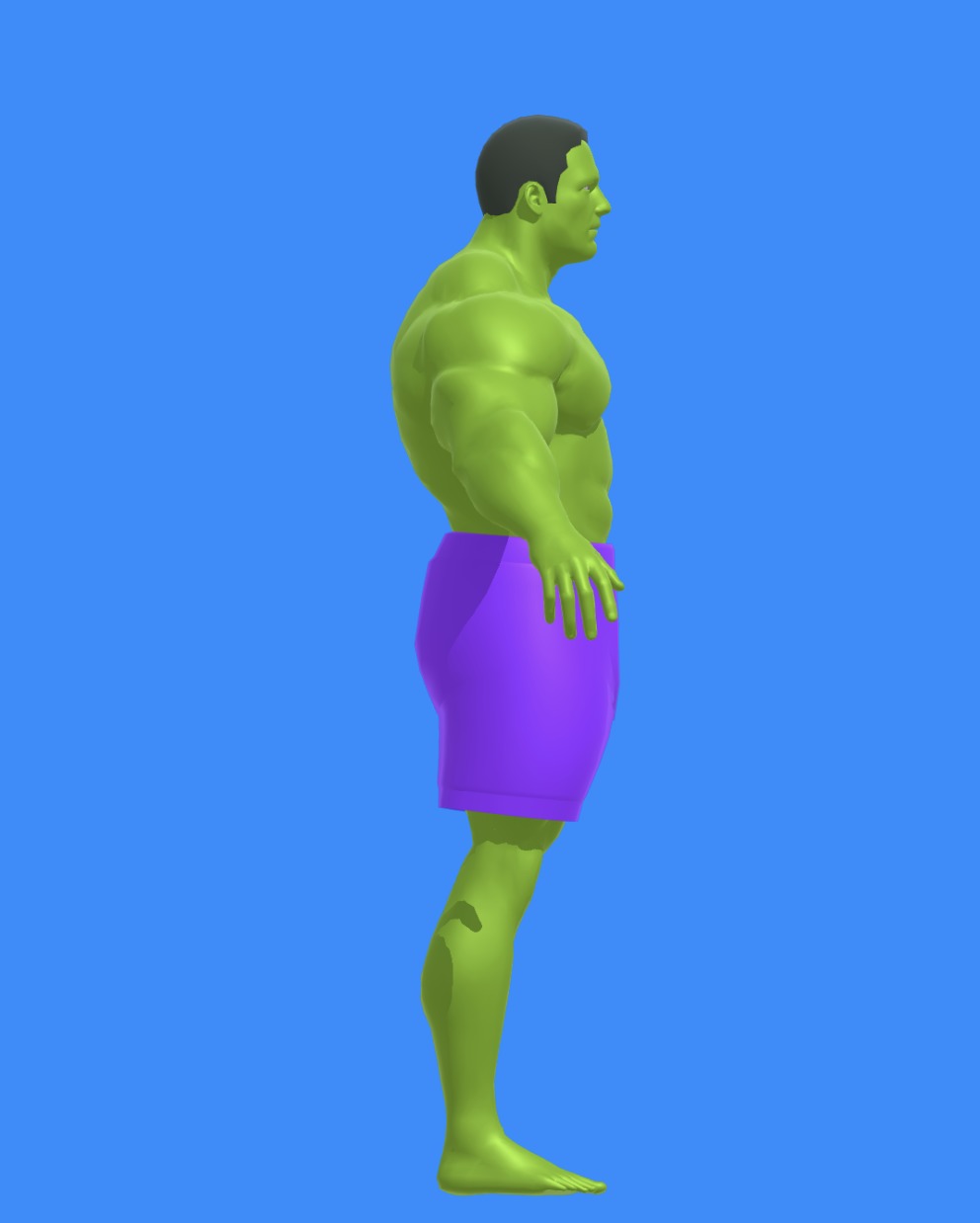 Hulk Character  3D model_2