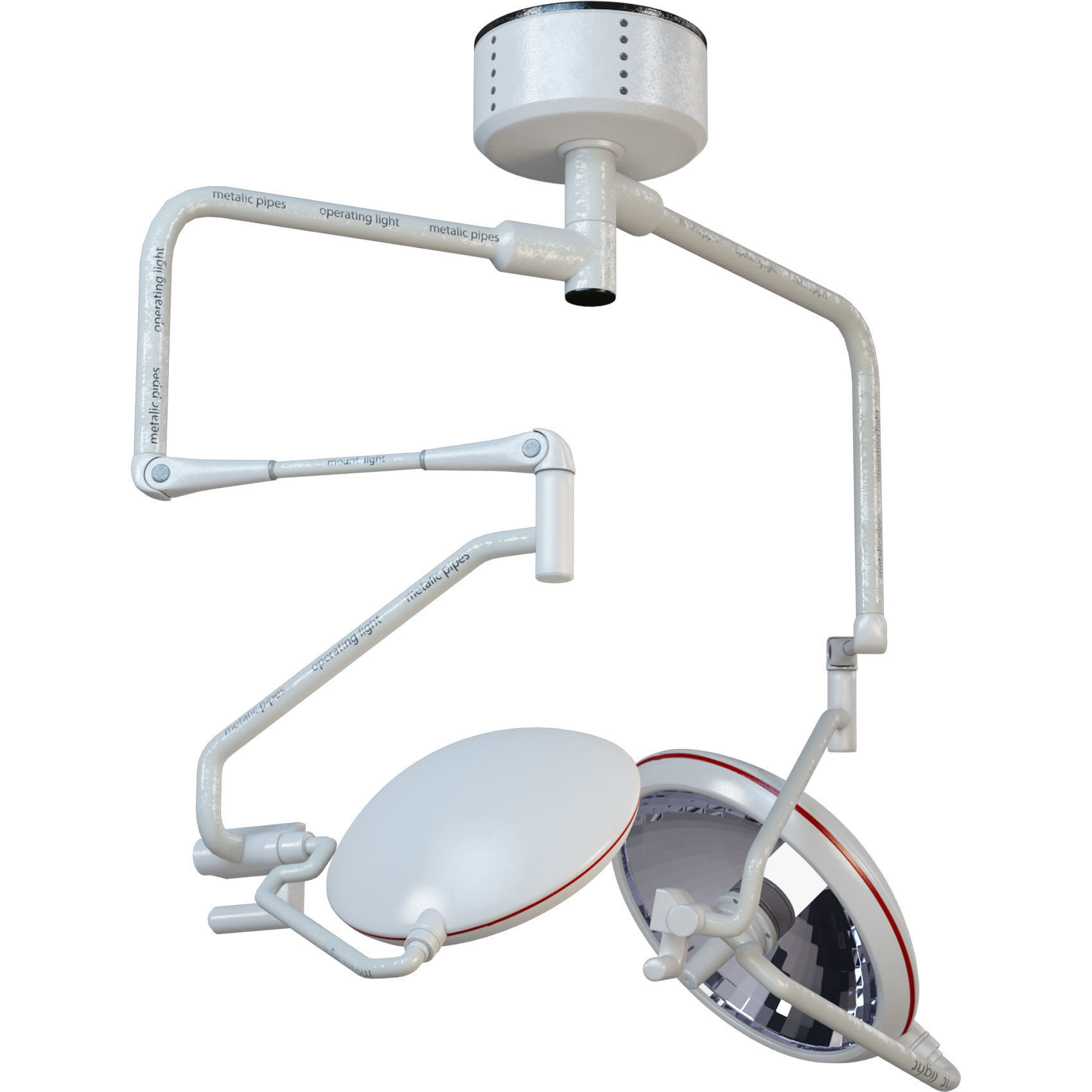Surgery Ceiling Light 3D model_2
