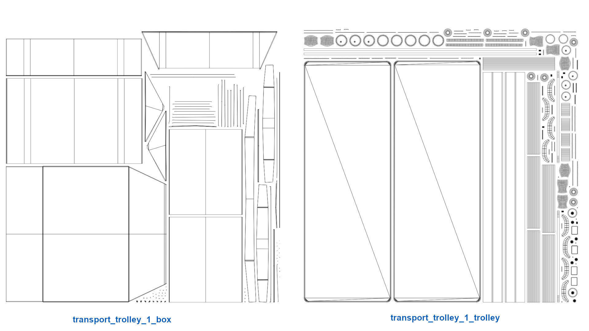 Transport Trolley 1B Low-poly 3D model_10