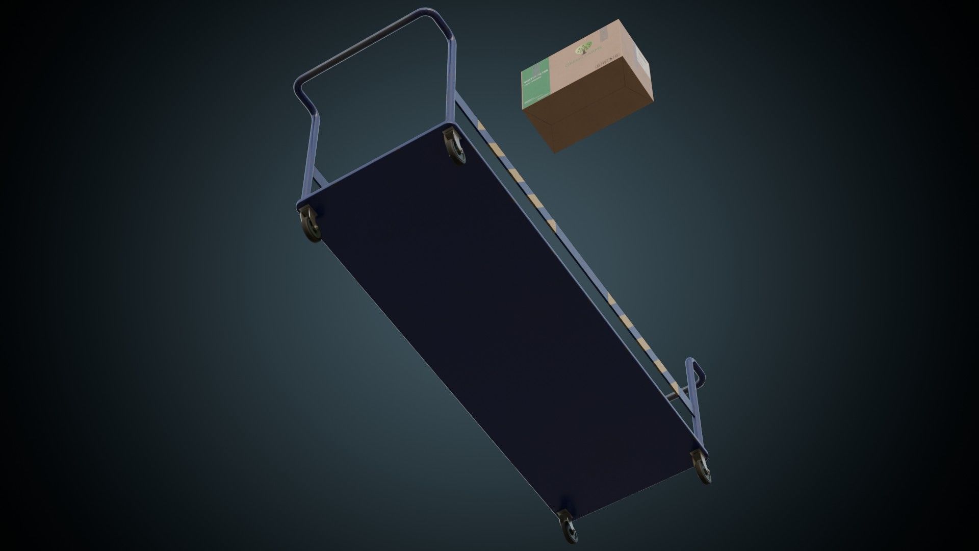 Transport Trolley 1B Low-poly 3D model_7