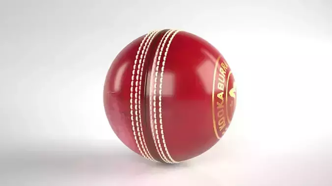 Realistic Red Leather ball international Cricket