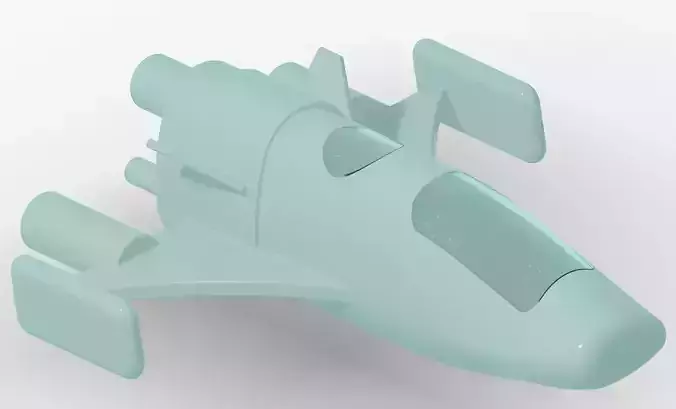 Cartoon Space Ship Toy 3D print model