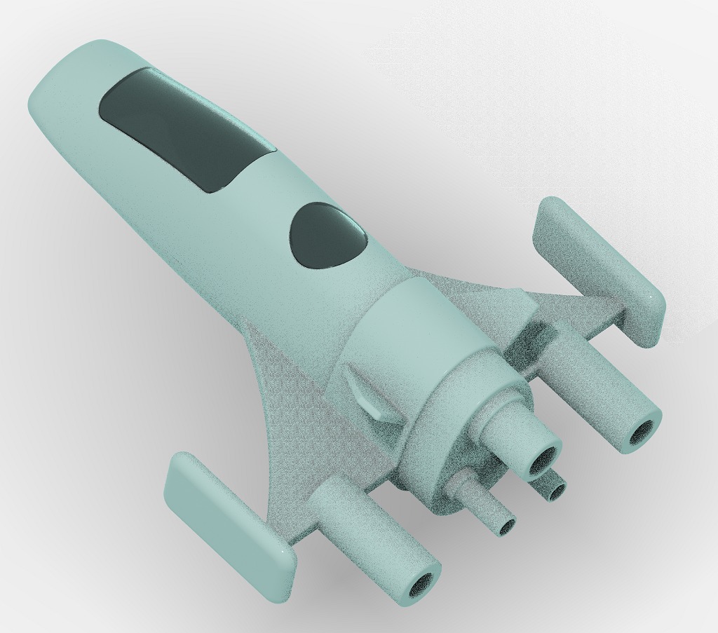 Cartoon Space Ship Toy 3D print model_2