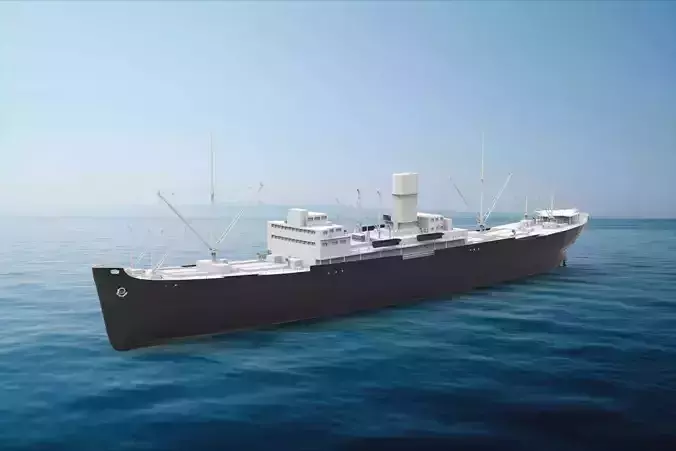 German auxiliary cruiser Pinguin 3D model