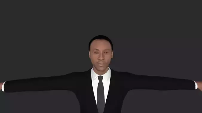 Don Cheadle Hyper Realistic Full Body Fully Rigged 3D Character