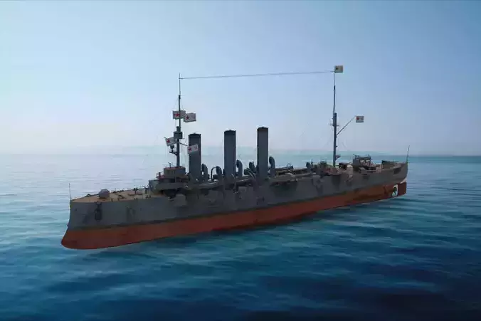 Russian cruiser Aurora 3D model