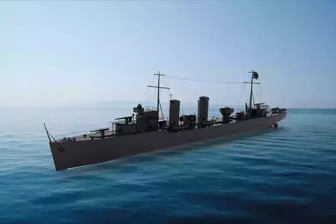 B Class Destroyer 3D model