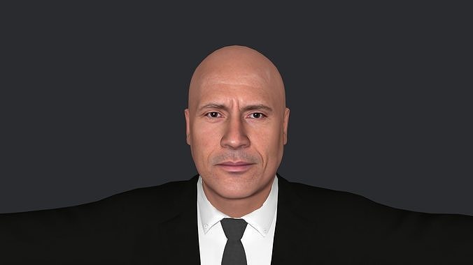 Dwayne Johnson  Hyper Realistic Full Body Fully Rigged Character Low-poly 3D model