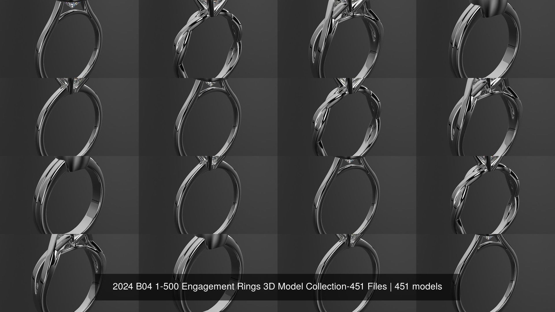 2024 B04 1-500 Engagement Rings 3D Model Collection-451 Files _67