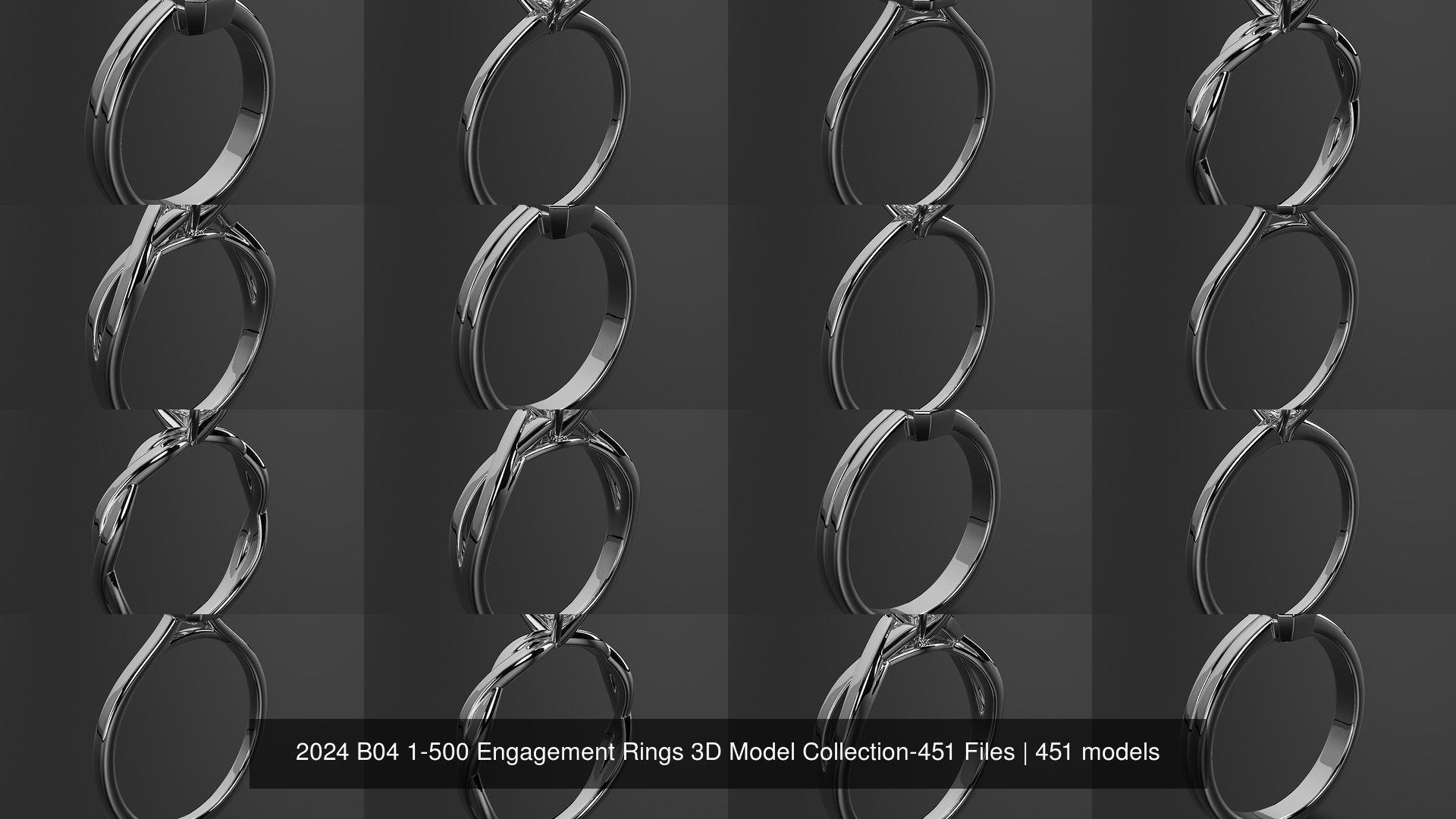 2024 B04 1-500 Engagement Rings 3D Model Collection-451 Files _61