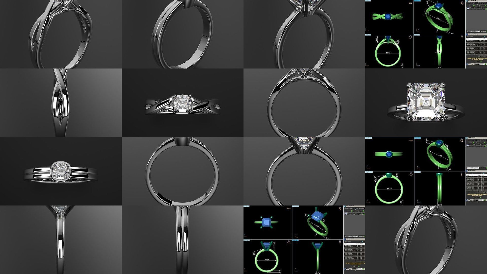 2024 B04 1-500 Engagement Rings 3D Model Collection-451 Files _71