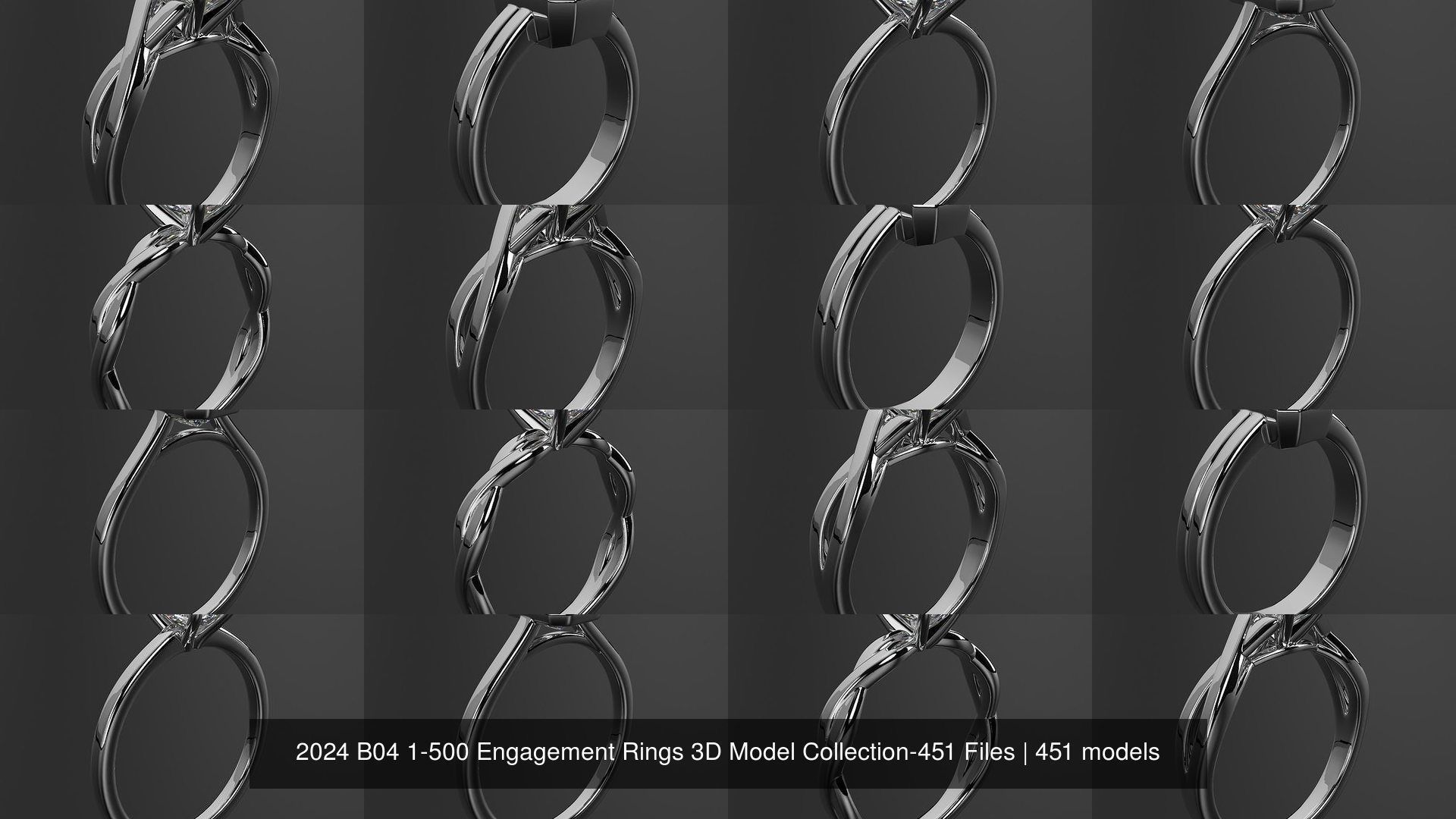 2024 B04 1-500 Engagement Rings 3D Model Collection-451 Files _58