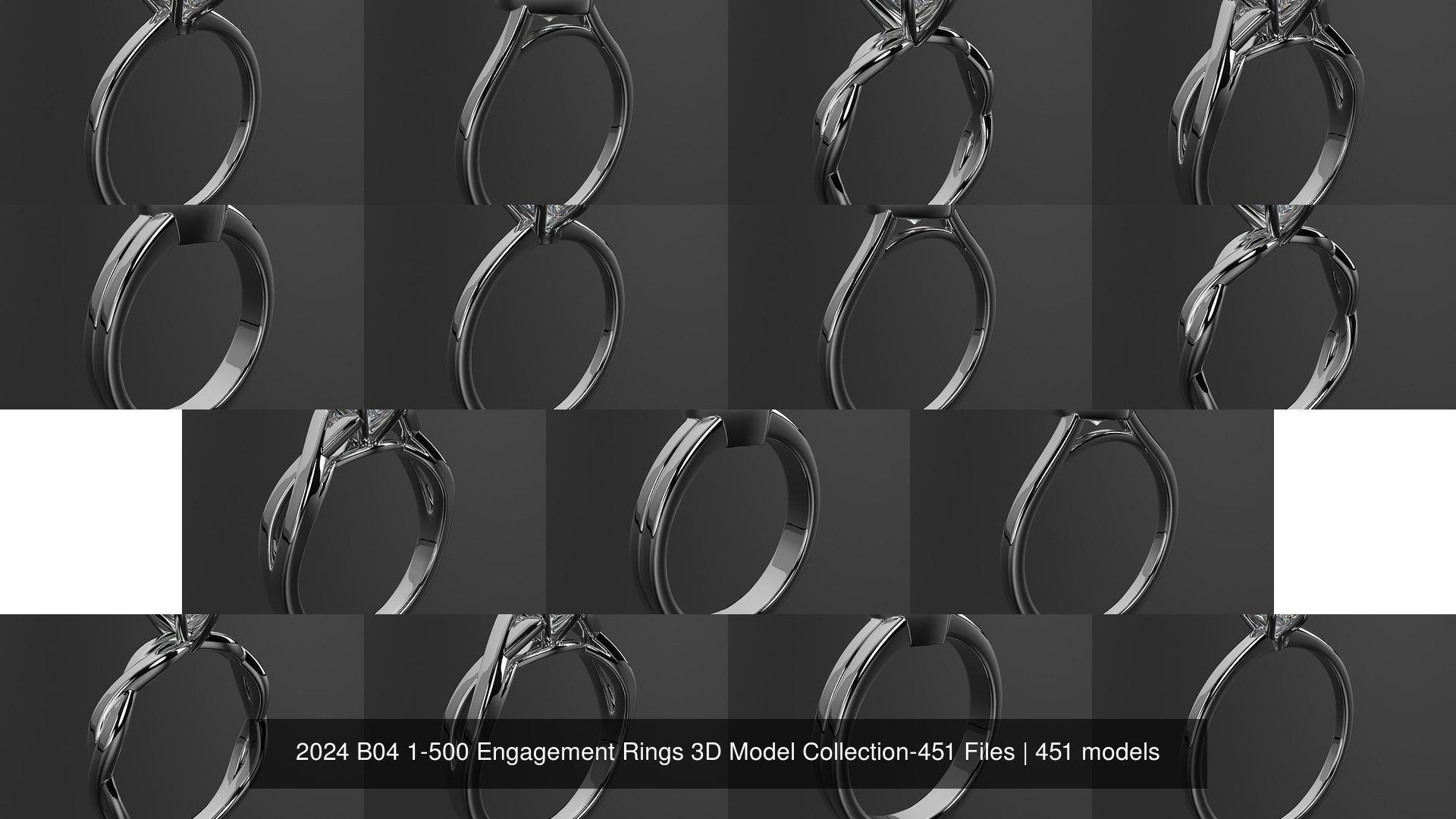 2024 B04 1-500 Engagement Rings 3D Model Collection-451 Files _49