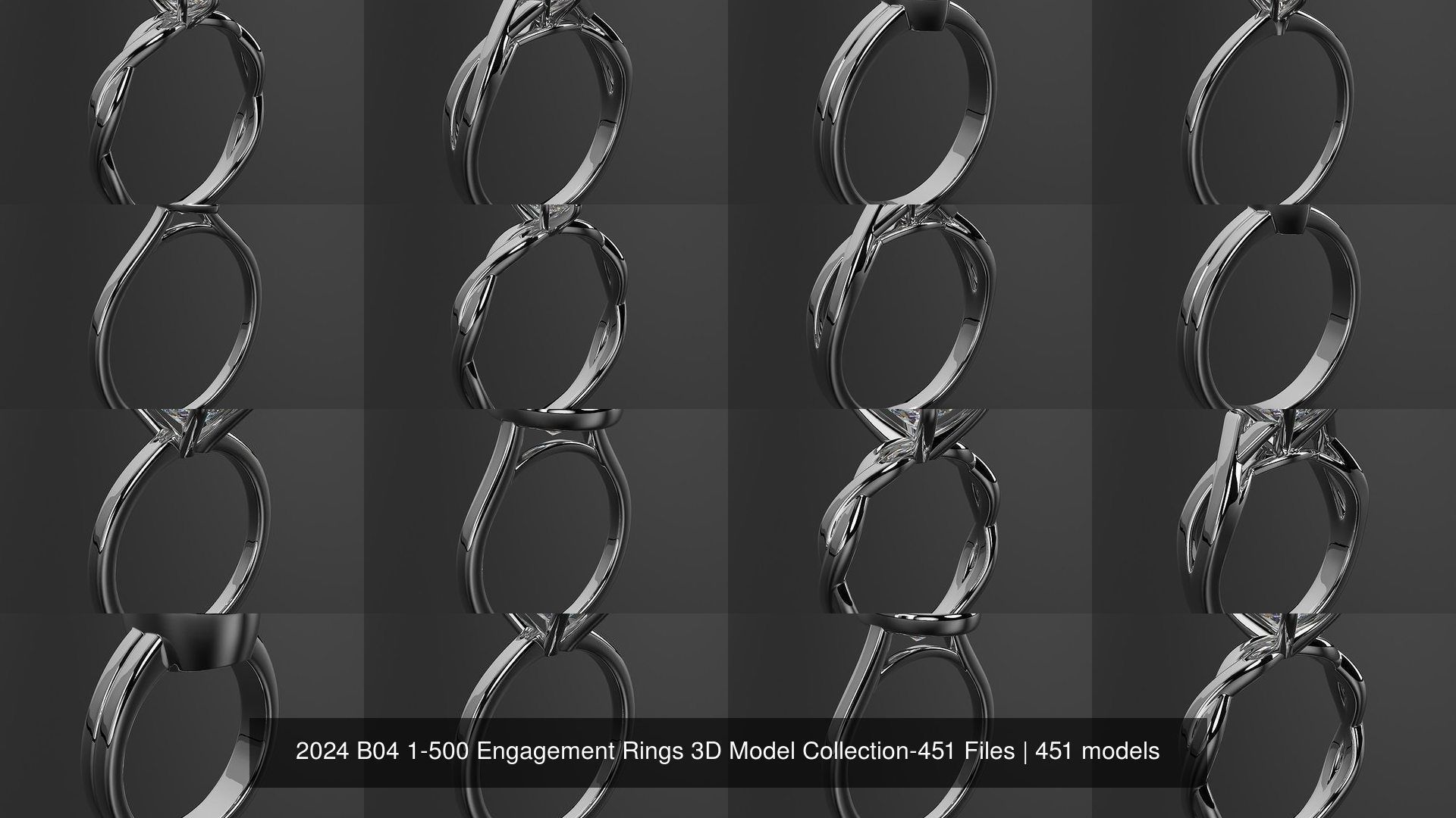 2024 B04 1-500 Engagement Rings 3D Model Collection-451 Files _25