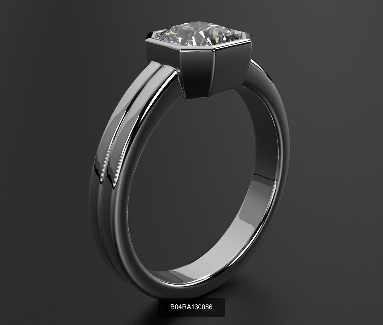 2024 B04 1-500 Engagement Rings 3D Model Collection-451 Files _131