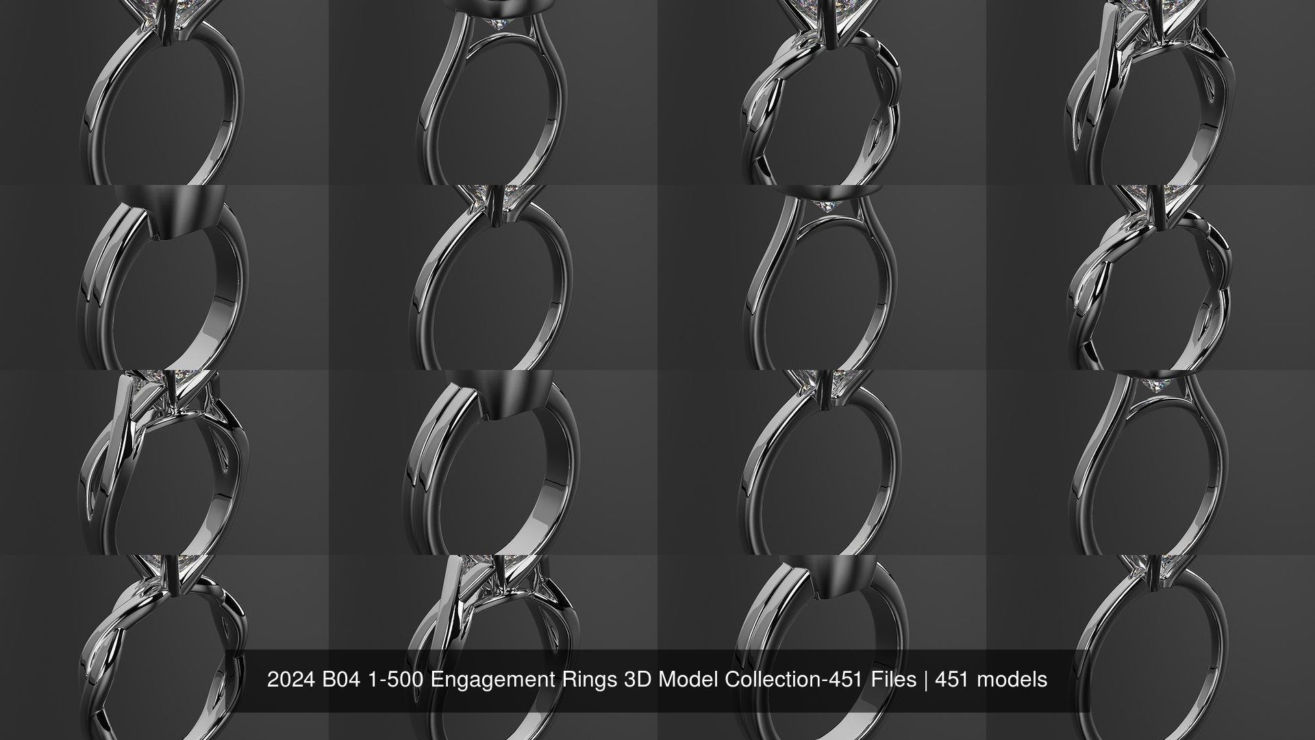 2024 B04 1-500 Engagement Rings 3D Model Collection-451 Files _64