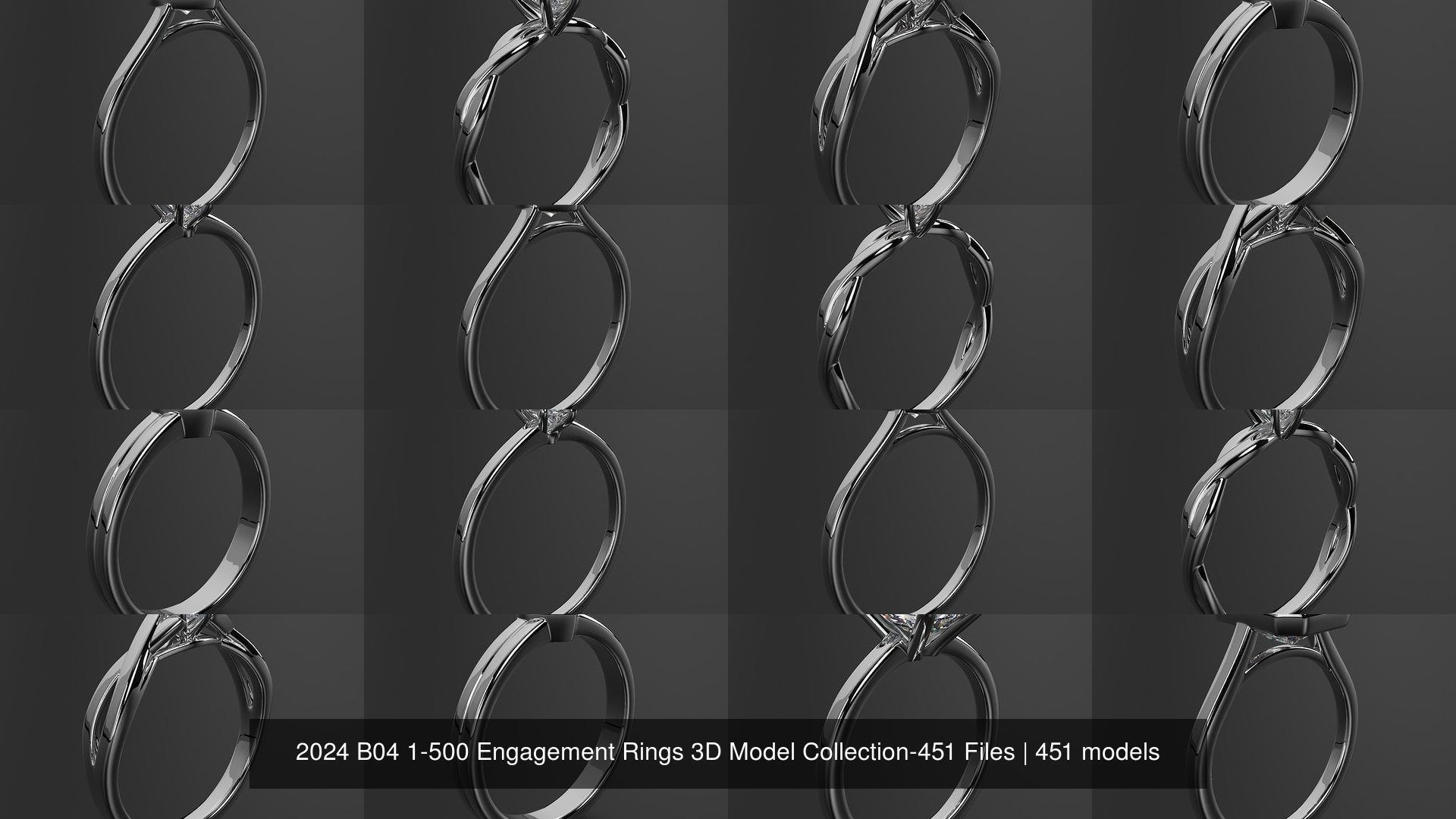 2024 B04 1-500 Engagement Rings 3D Model Collection-451 Files _52