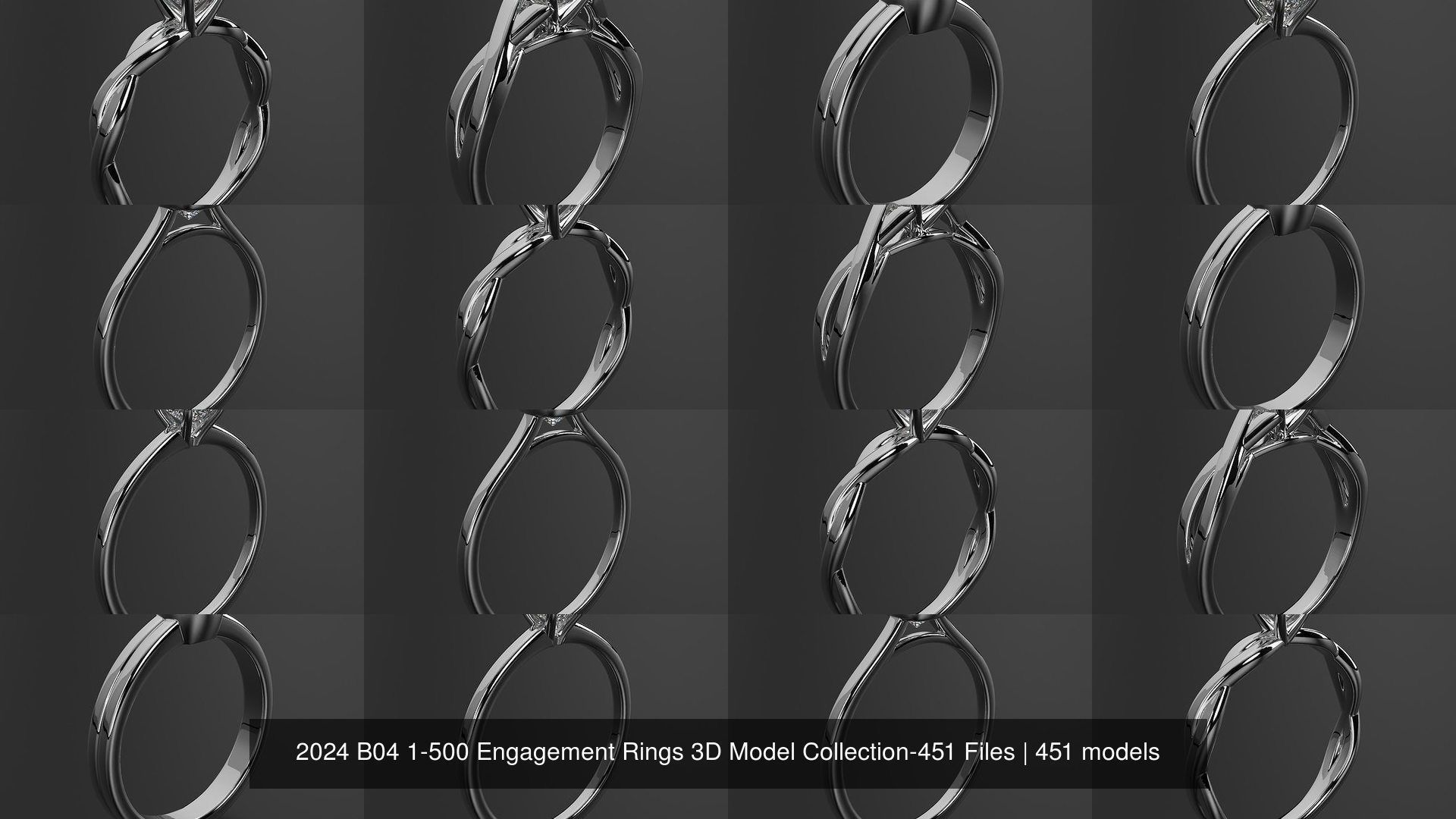 2024 B04 1-500 Engagement Rings 3D Model Collection-451 Files _70
