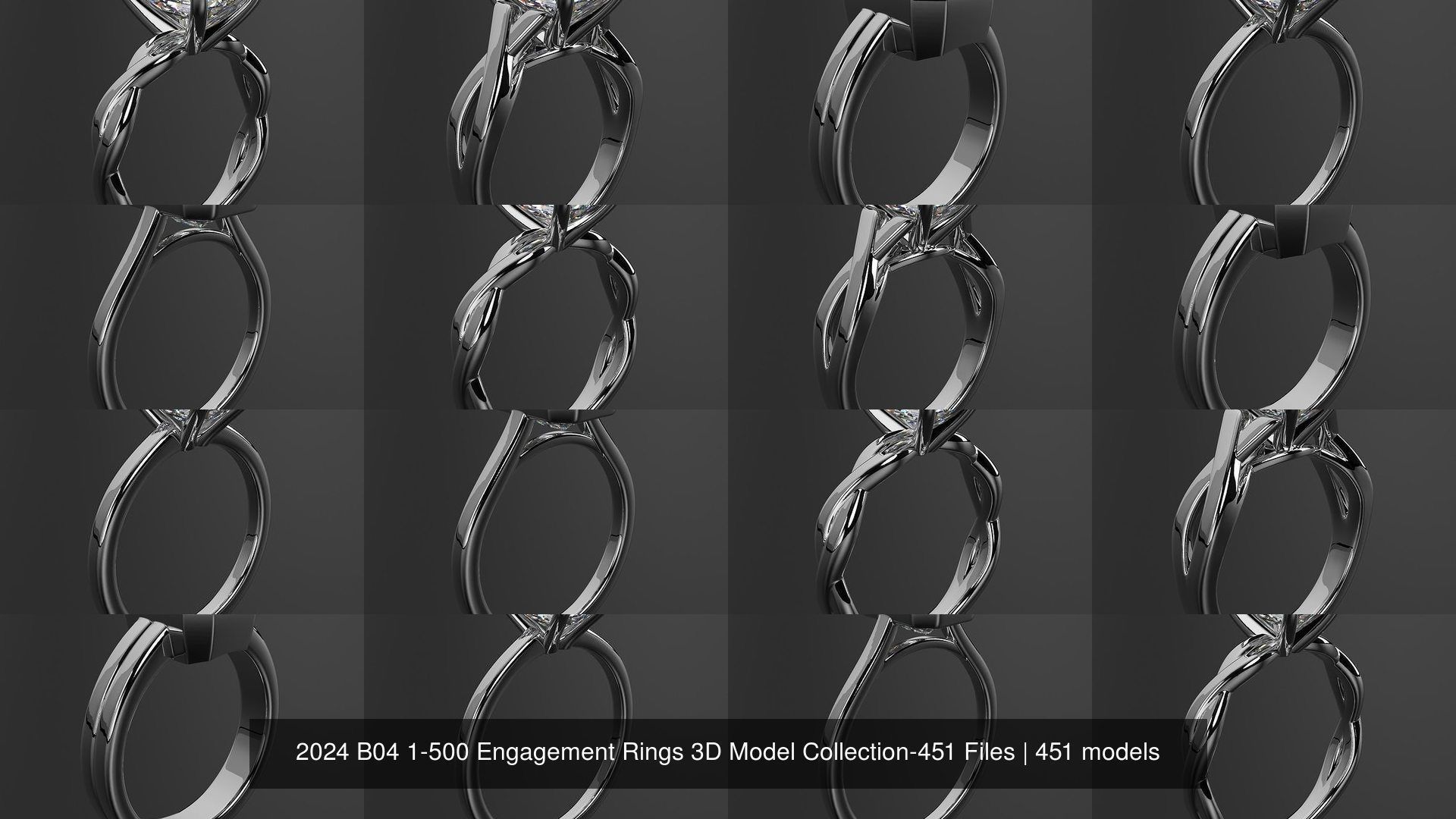 2024 B04 1-500 Engagement Rings 3D Model Collection-451 Files _55