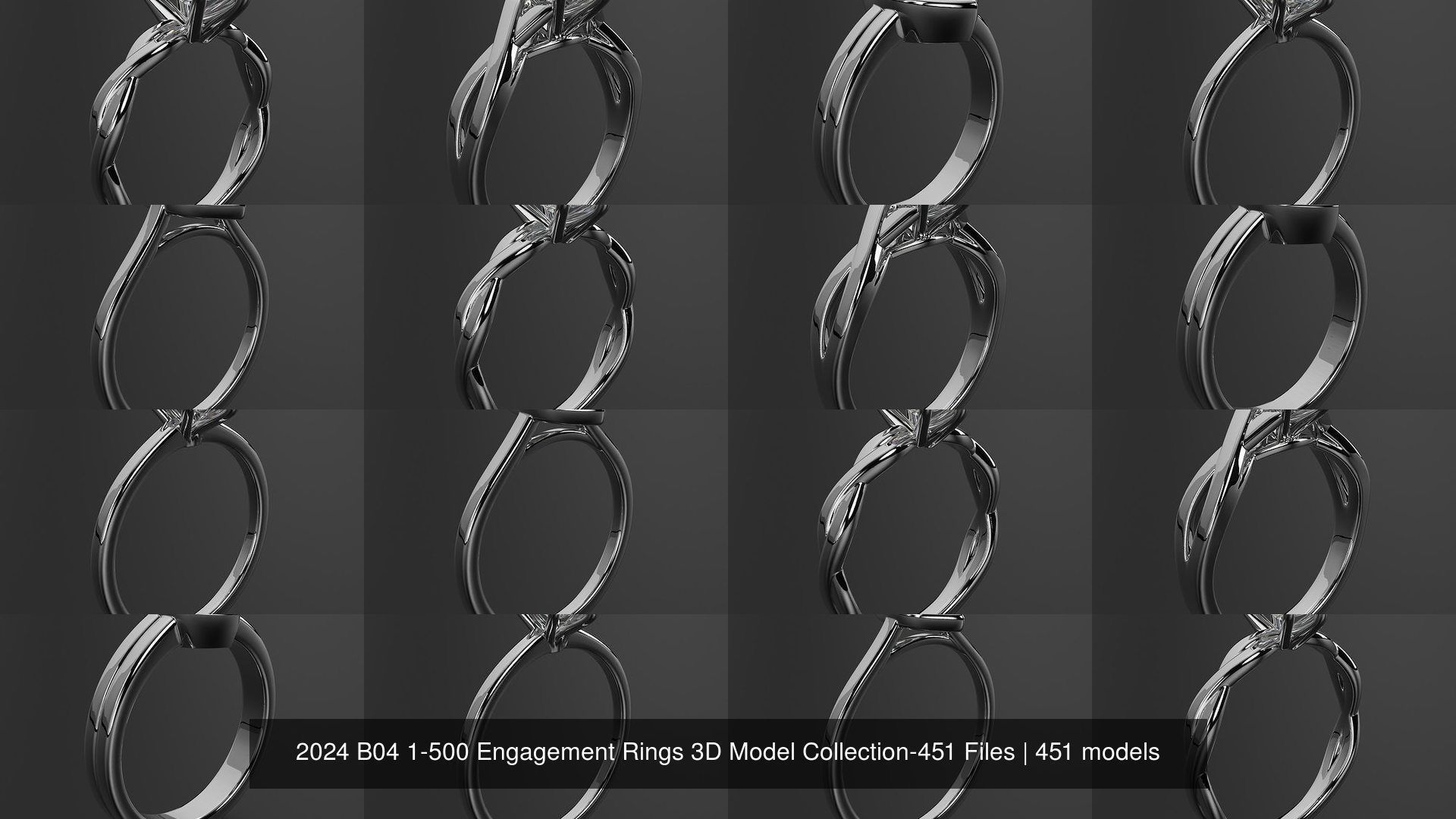 2024 B04 1-500 Engagement Rings 3D Model Collection-451 Files _40