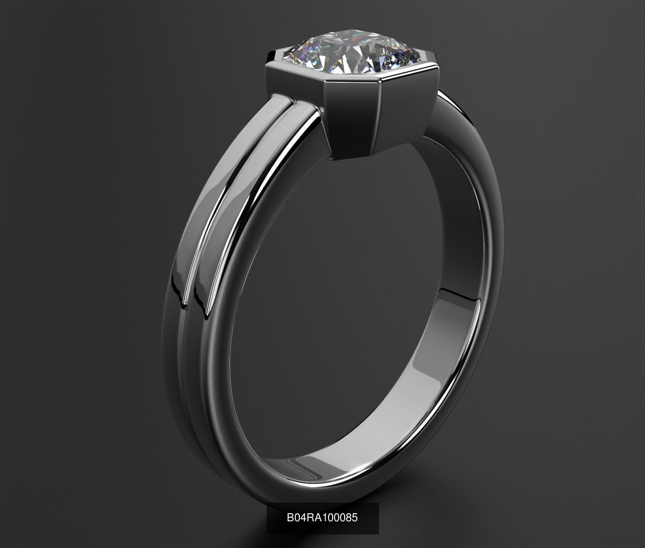 2024 B04 1-500 Engagement Rings 3D Model Collection-451 Files _136