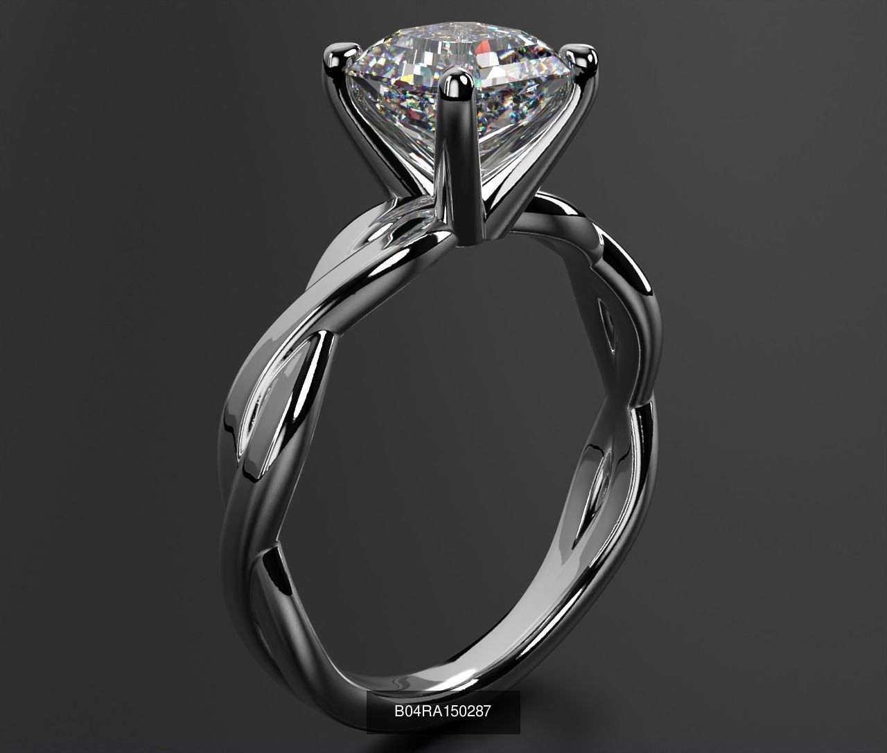 2024 B04 1-500 Engagement Rings 3D Model Collection-451 Files _124