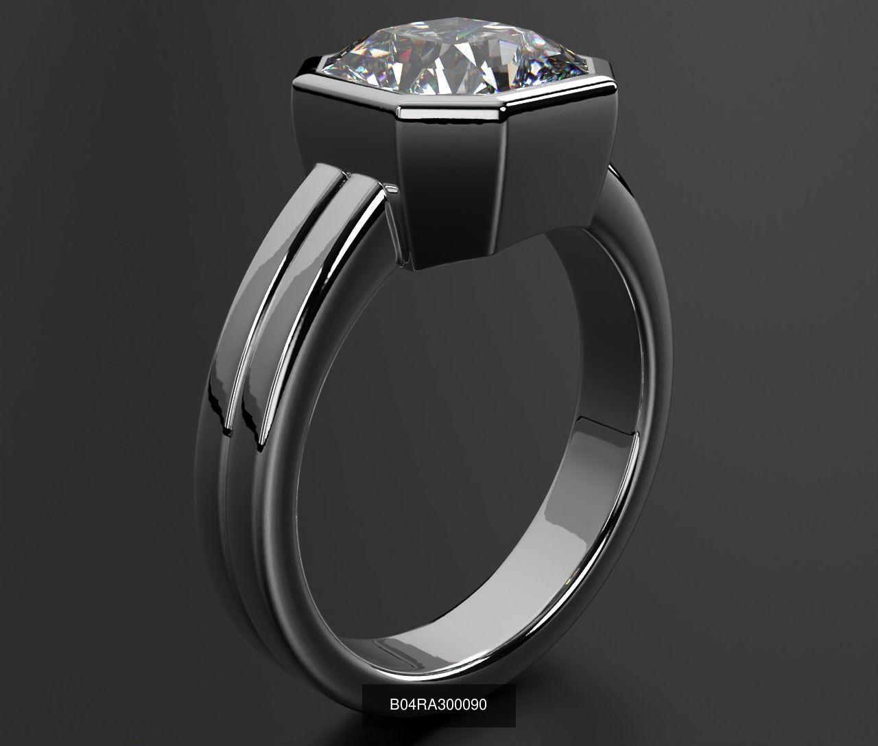 2024 B04 1-500 Engagement Rings 3D Model Collection-451 Files _111