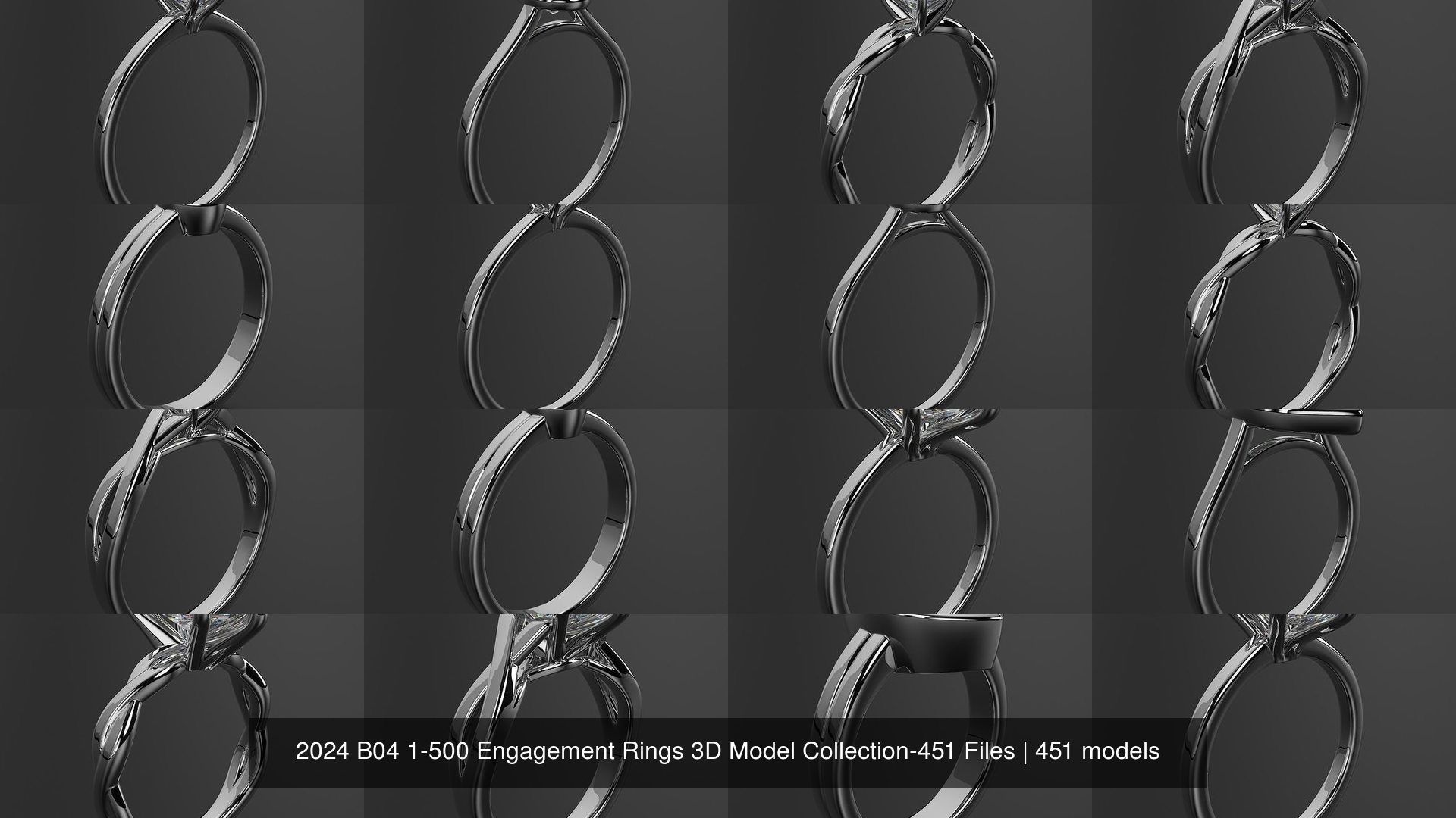 2024 B04 1-500 Engagement Rings 3D Model Collection-451 Files _34