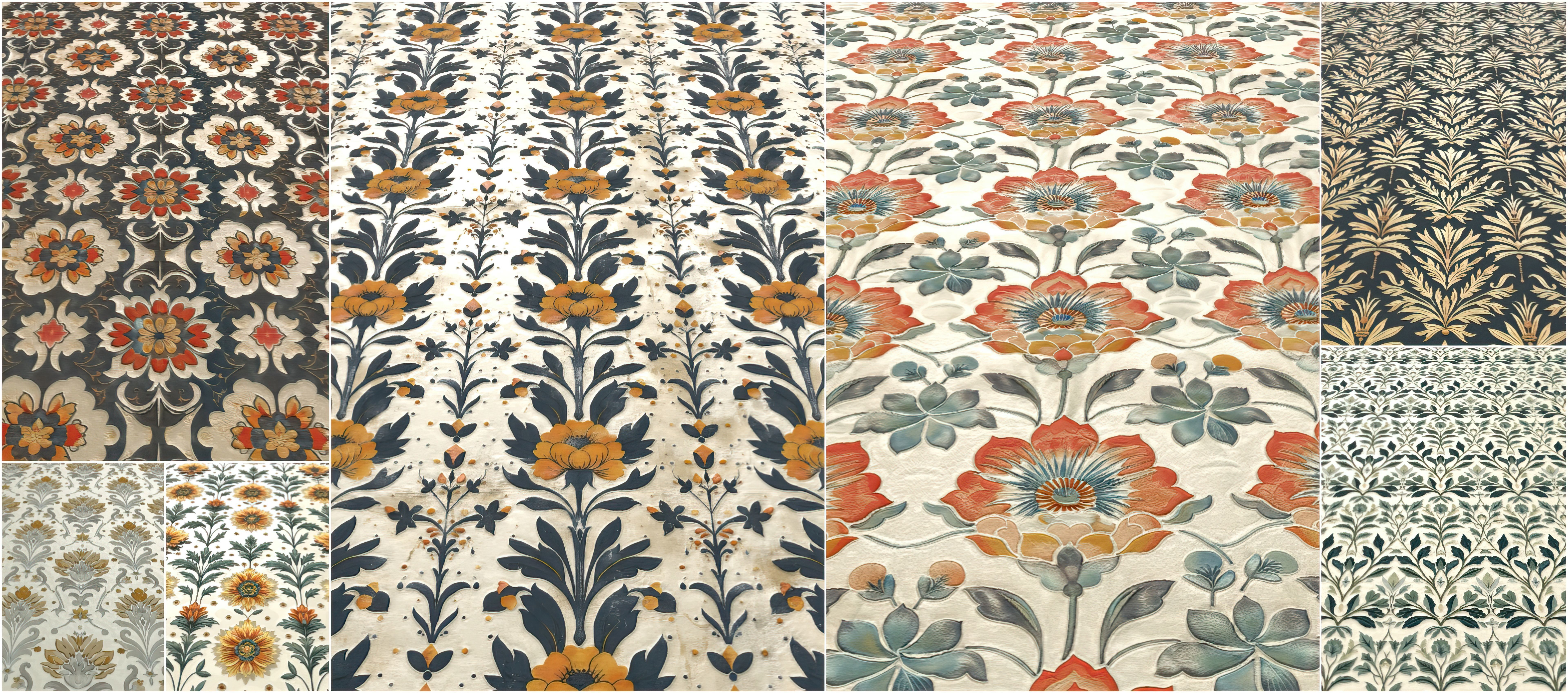 Classic Wallpaper VOL02 4K Seamless PNG PBR Textures Texture_4