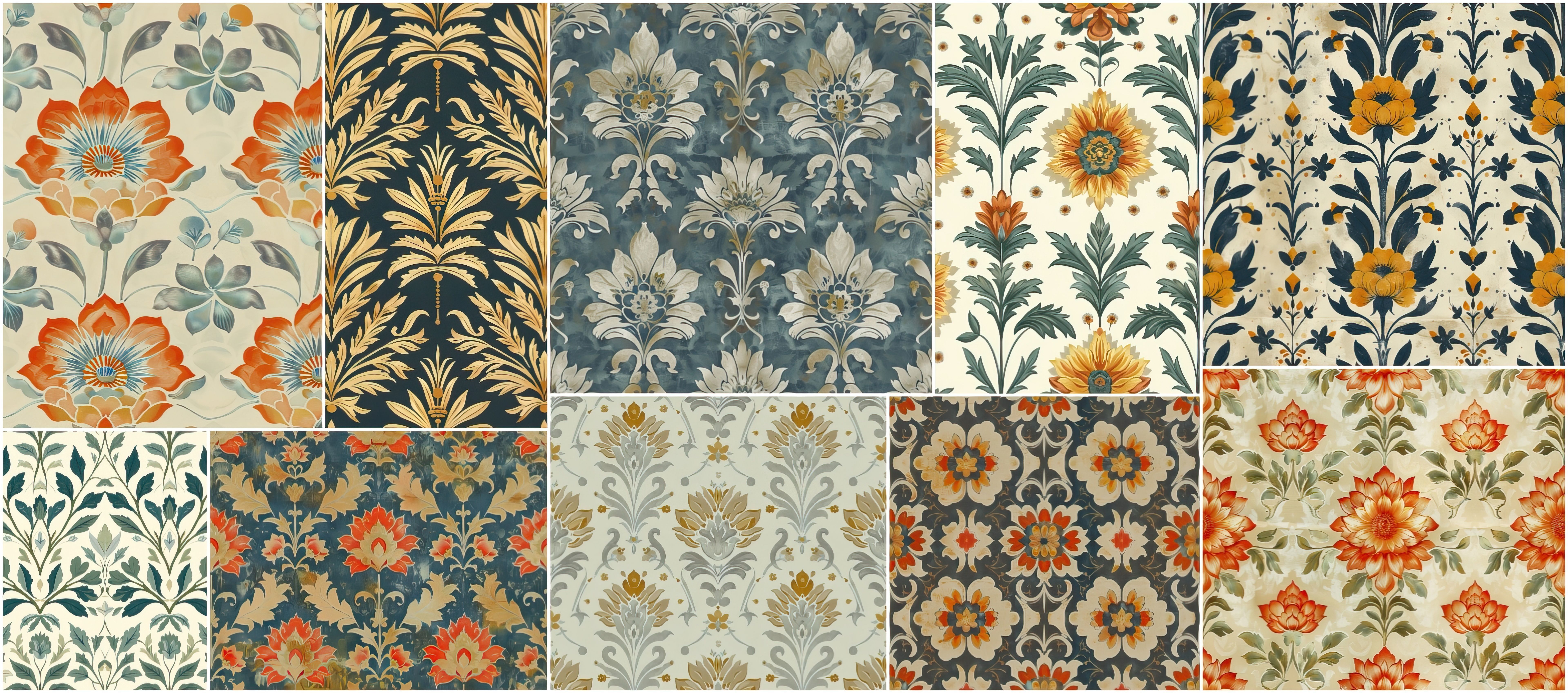 Classic Wallpaper VOL02 4K Seamless PNG PBR Textures Texture_3