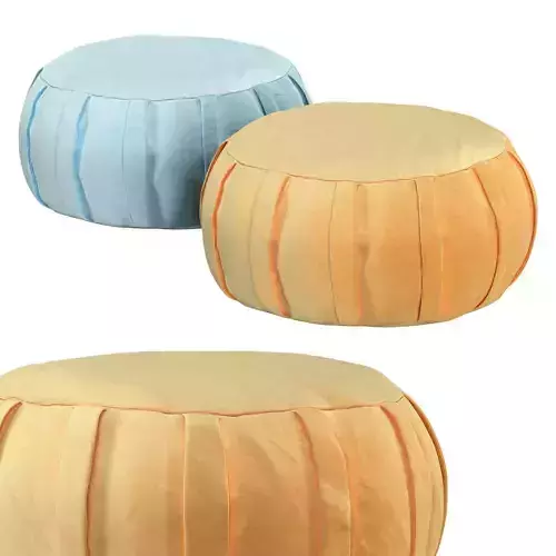 Large Organic Cotton Round Meditation Cushions