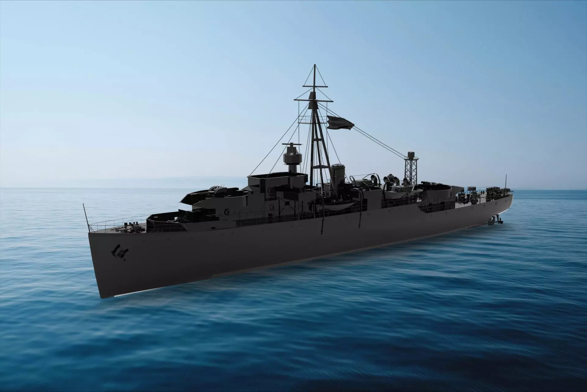 Black Swan-class sloop 3D model_0