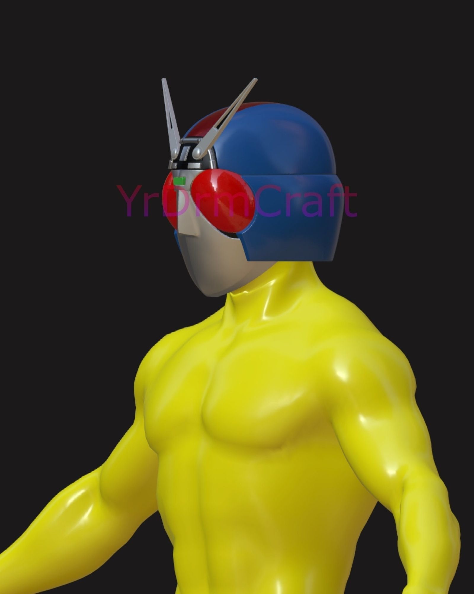 Kamen rider black RX bio helmet 3D model 3D printable | CGTrader
