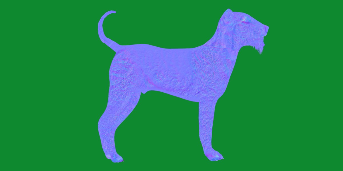 Airedale Terrier Dog Low-poly 3D model_13