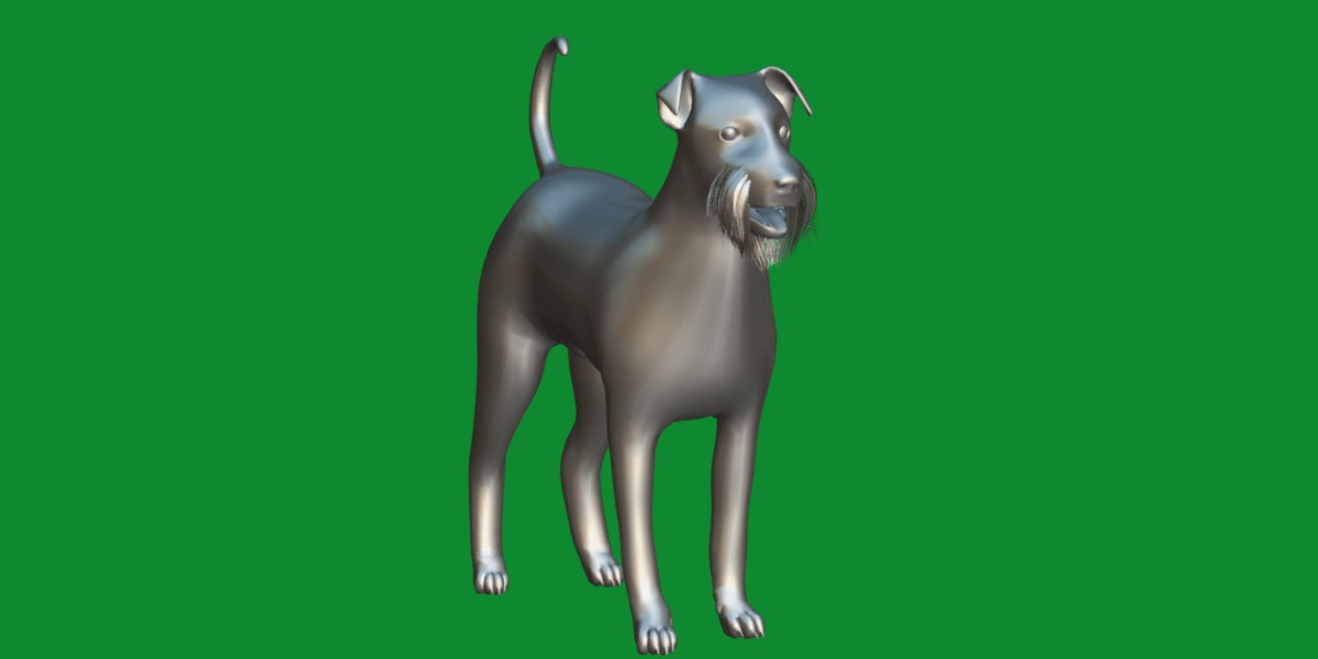 Airedale Terrier Dog Low-poly 3D model_17