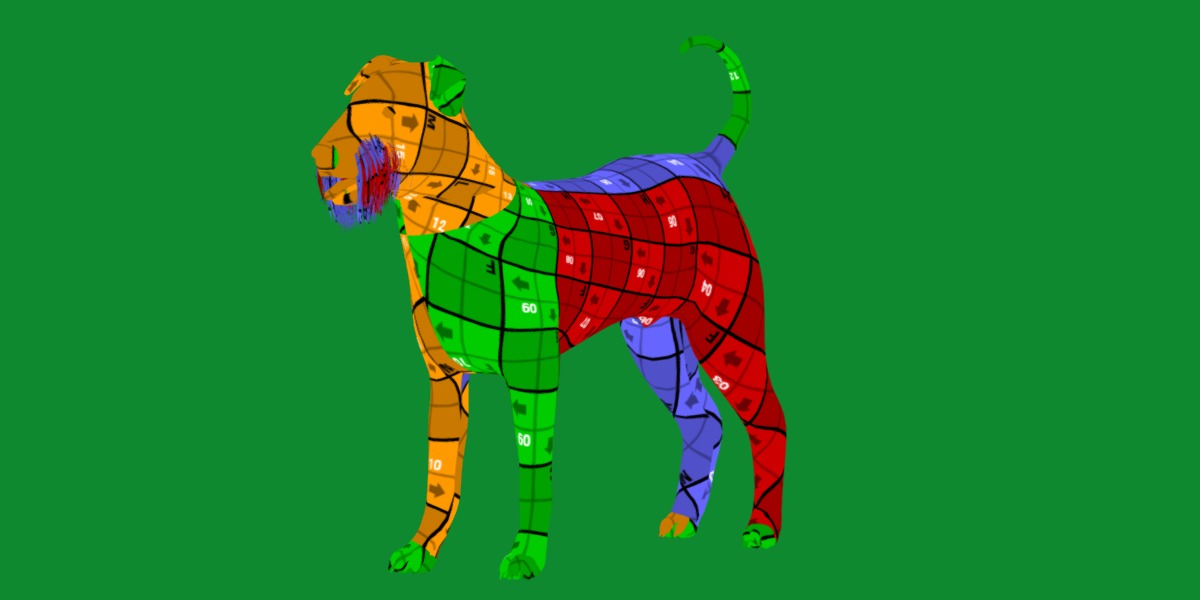 Airedale Terrier Dog Low-poly 3D model_24