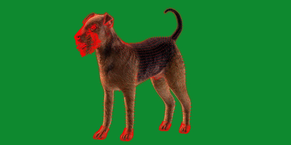 Airedale Terrier Dog Low-poly 3D model_23