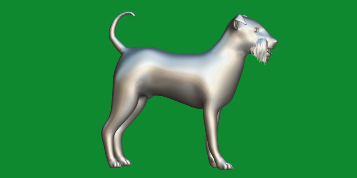 Airedale Terrier Dog Low-poly 3D model_18