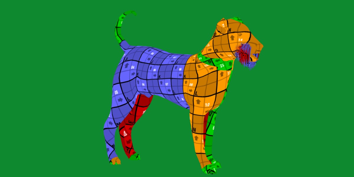 Airedale Terrier Dog Low-poly 3D model_25