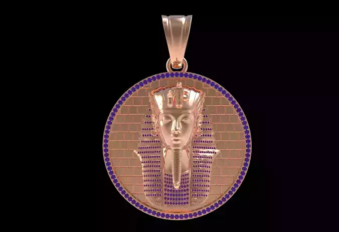 Mendel Mens Egyptian Gold Pendant