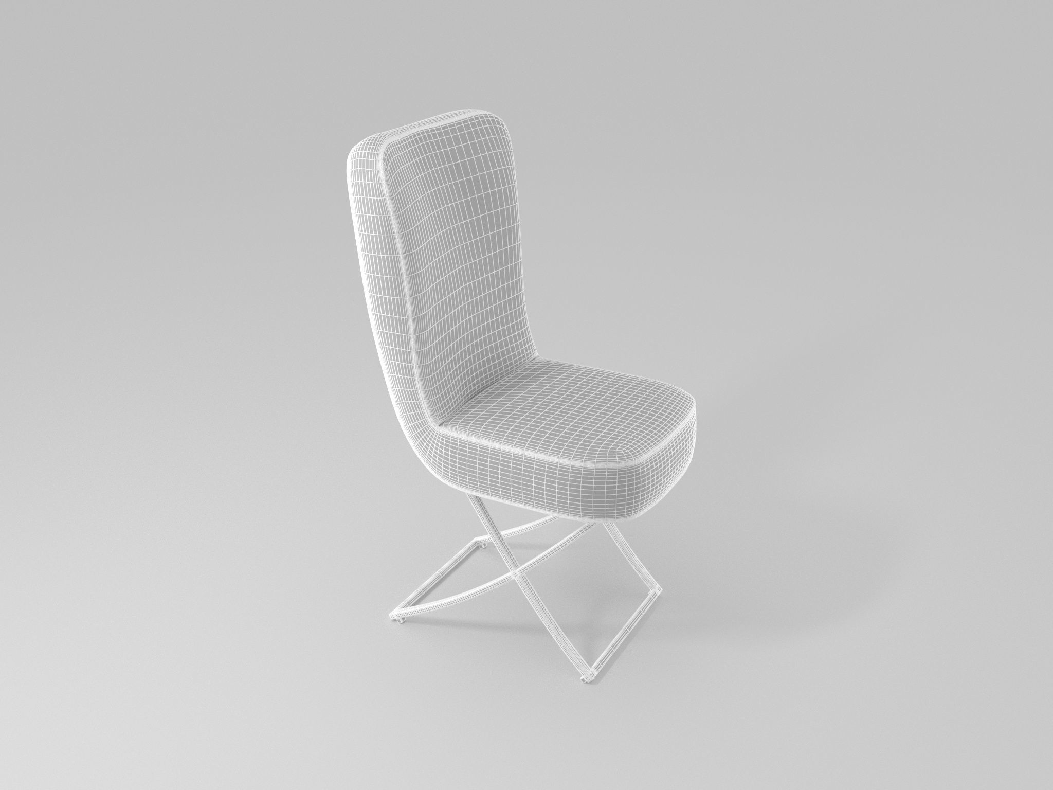 Dinning chair 3D model_1