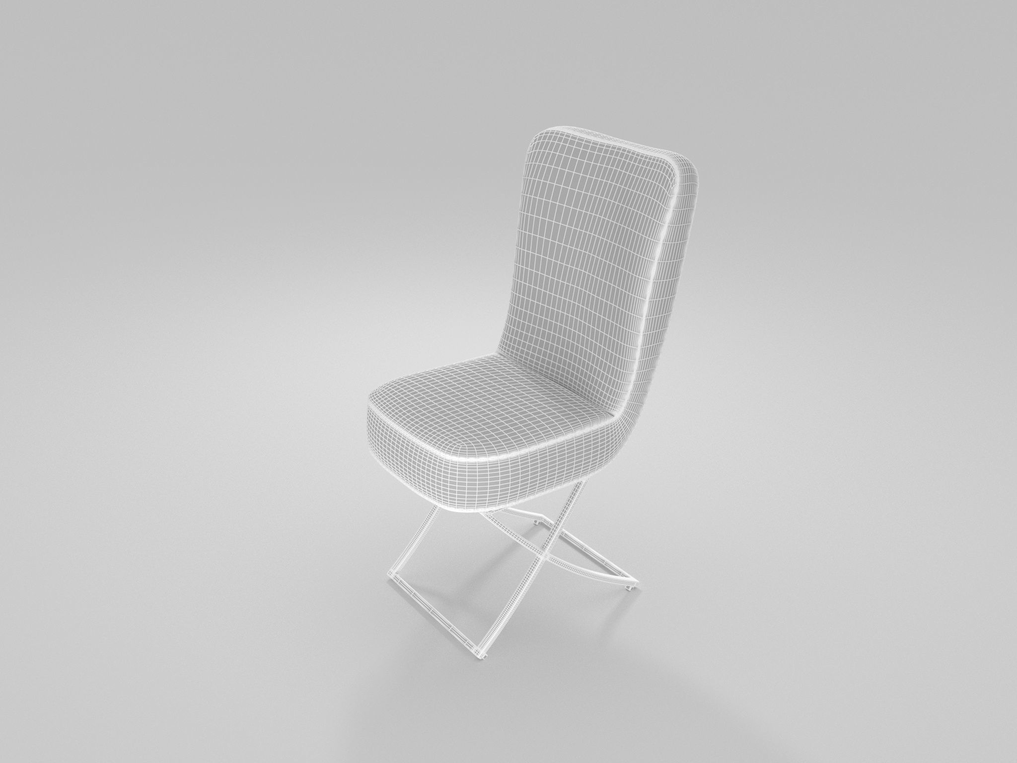 Dinning chair 3D model_4