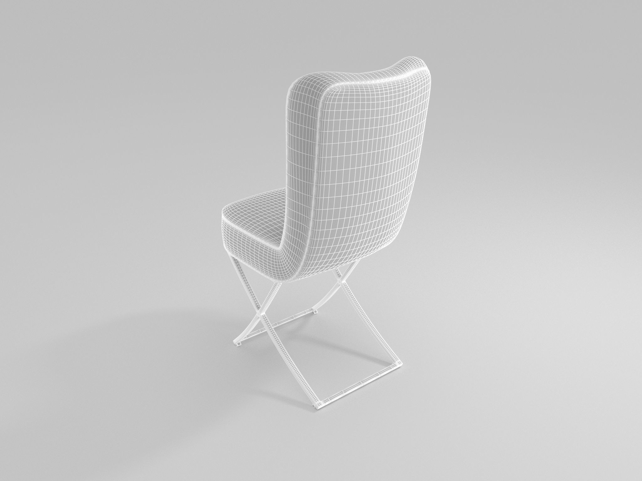 Dinning chair 3D model_7
