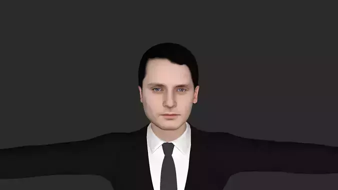 Elijah Wood Hyper Realistic Full Body Fully Rigged 3D Character