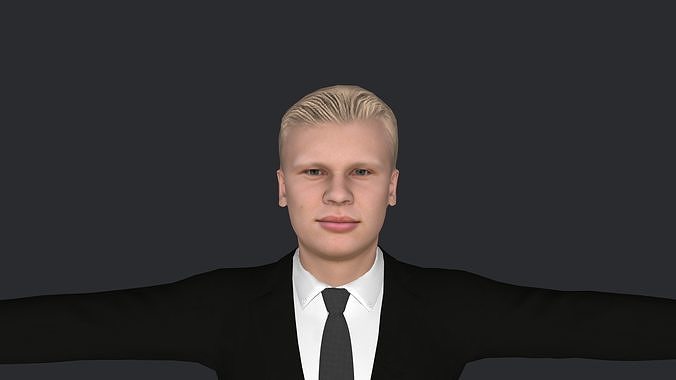 Erling Haaland Hyper Realistic Full Body Fully Rigged Character Low-poly 3D model