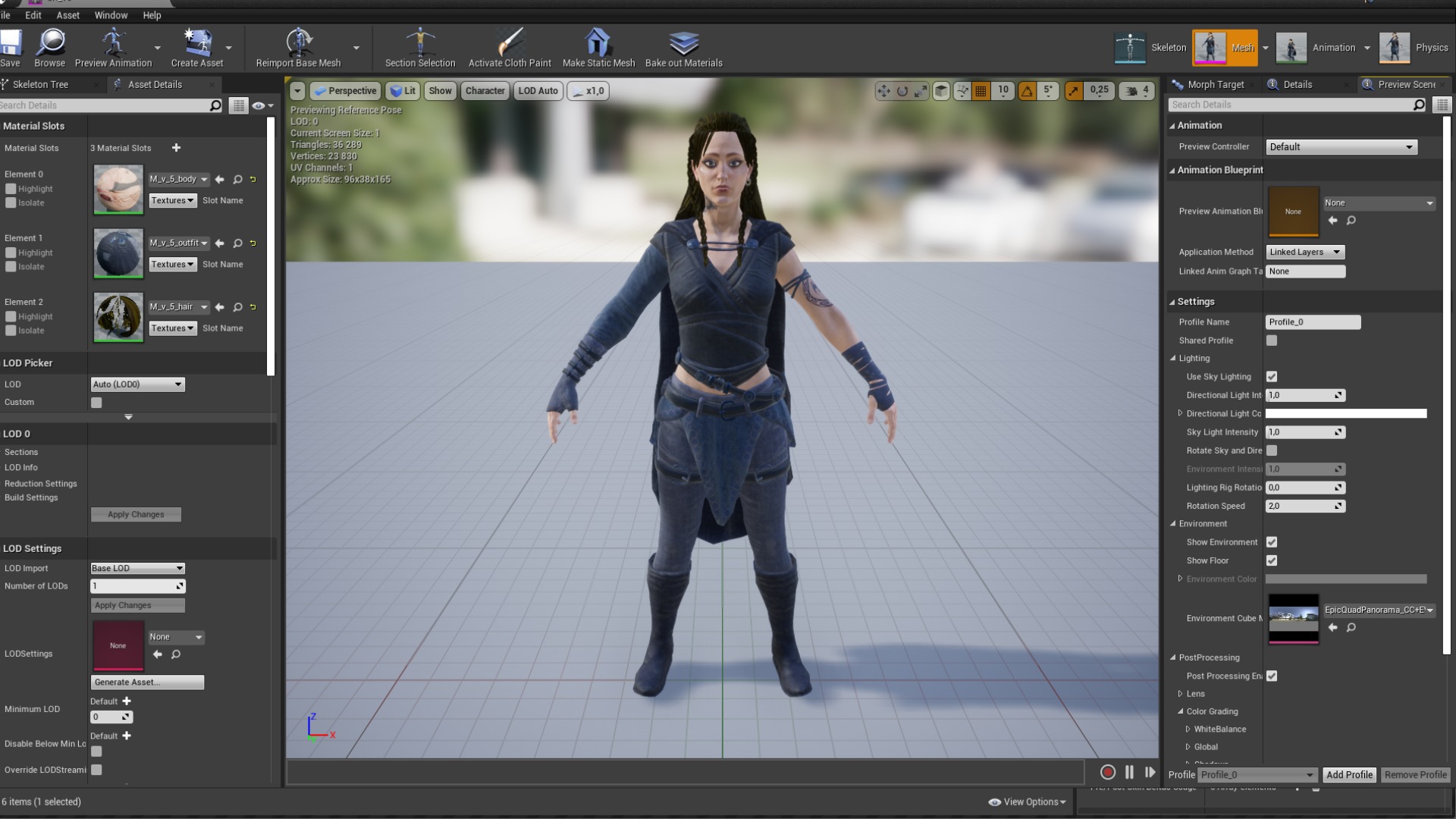 VIKING R 5 WOMAN BERSERKER Low-poly 3D model_19