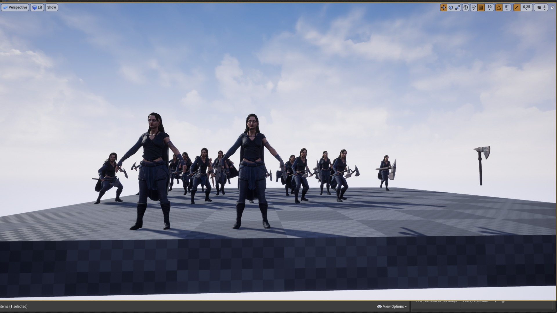 VIKING R 5 WOMAN BERSERKER Low-poly 3D model_20